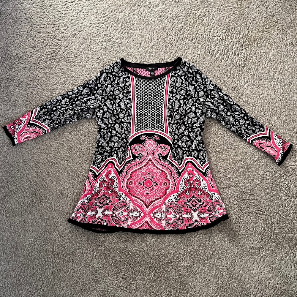 Style & Co Peplum Long-Sleeve Tunic - Picture 1 of 8